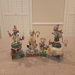 Jim Shore Assorted Cats Figurines Set of 4 (2)